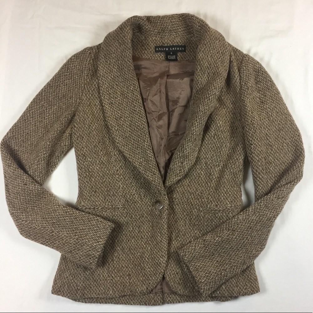 Ralph Lauren black label brown wool blazer 6